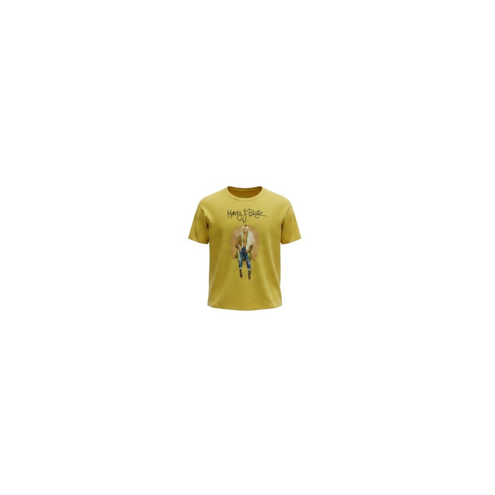 Mary J. Blige T-Shirt Womens Large Yellow Graphic Short Sleeve Concert Tee 2018